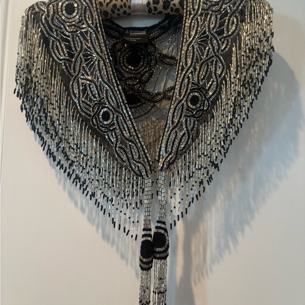 Beaded Fringe Statement Necklace